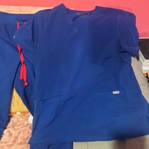Winning Blue FIGS Scrub Set-lightly worn